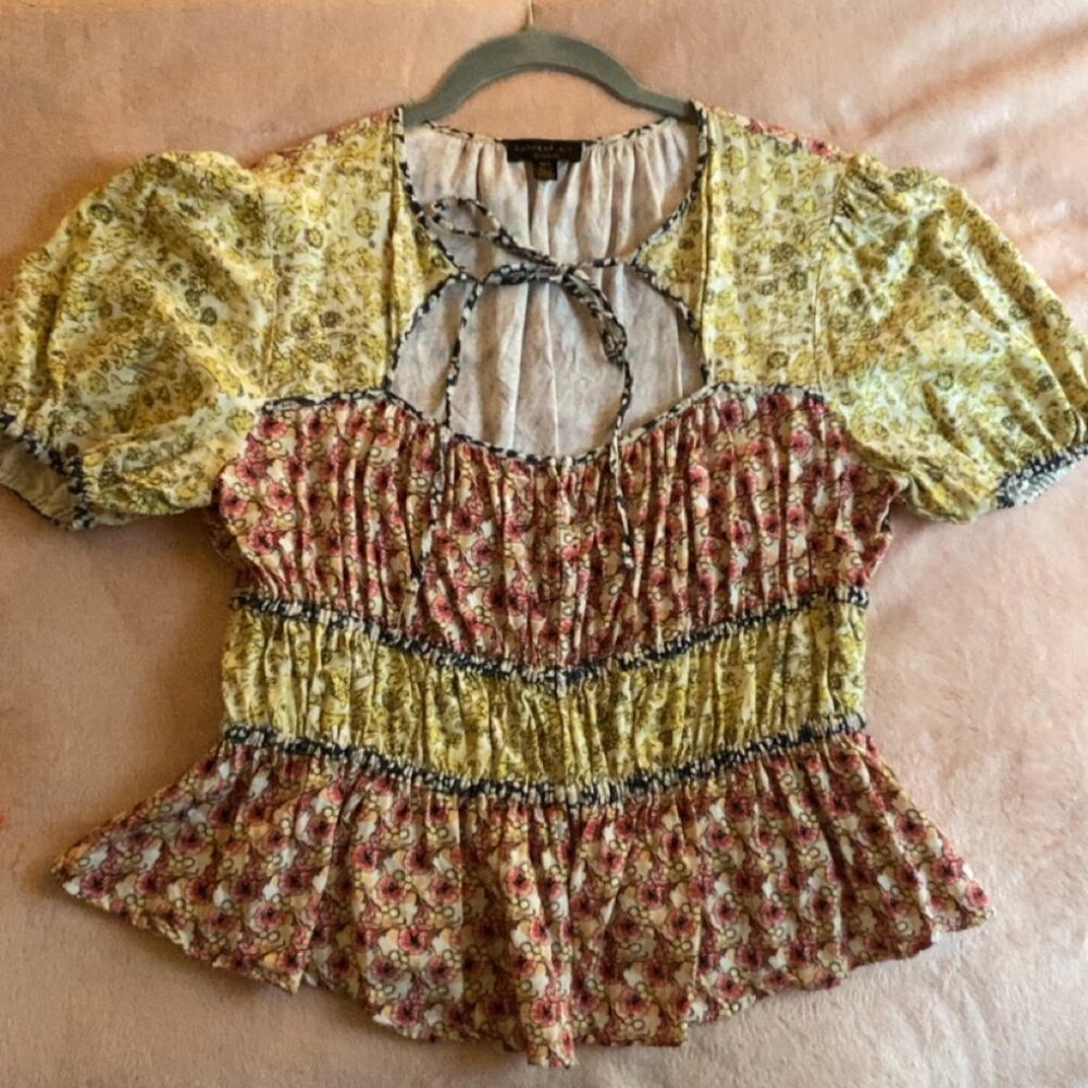 Anthropologie/Current Air Tie Collar Blouse - M/L